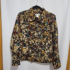 Christopher & Banks Multicolor Print Jacket. Size L